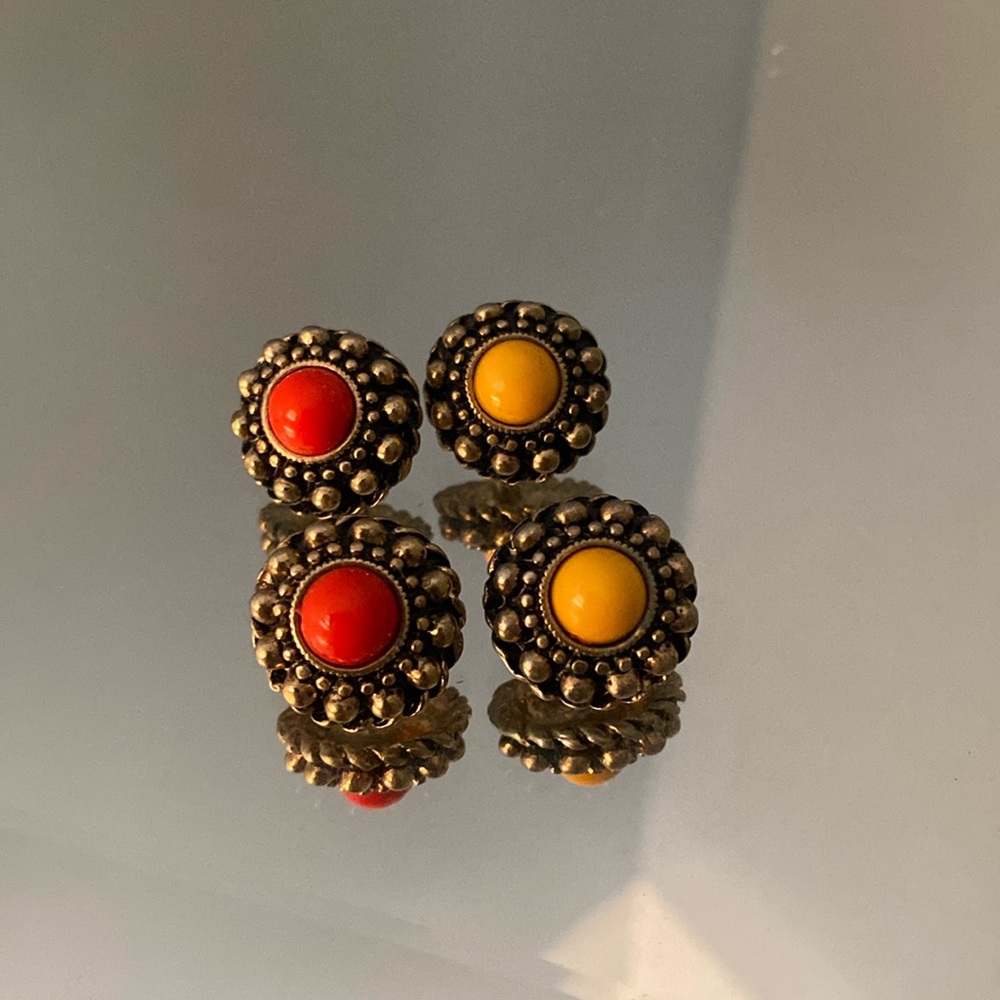 Two pair of earrings, backs not included